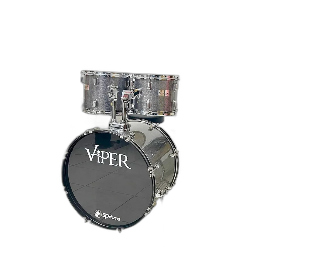 Bateria Acústica 20" X-Pro Viper Com Banco e Pratos Prata