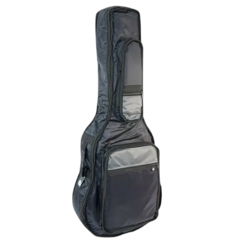 Capa Bag Violão Folk Acolchoada Premium Nylon 70 Cinza