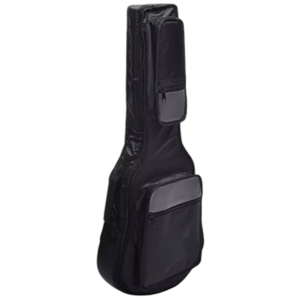 Capa Bag Violão Folk Acolchoada Premium Nylon 70 Cinza