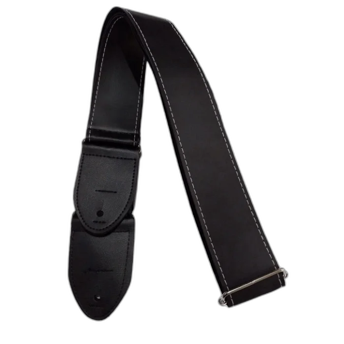 Correia Couro Sintético 5cm Lisa Para Violão, Guitarra, Baixo
