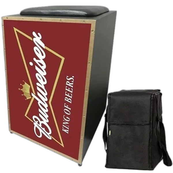 Cajon Acústico Inclinado Jaguar Cj1000 K2 Budweiser + Capa