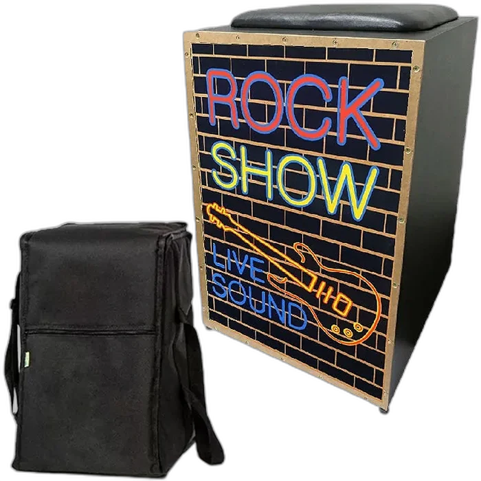 Cajon Inclinado Elétrico Jaguar CJ1000 Rock Show + Capa