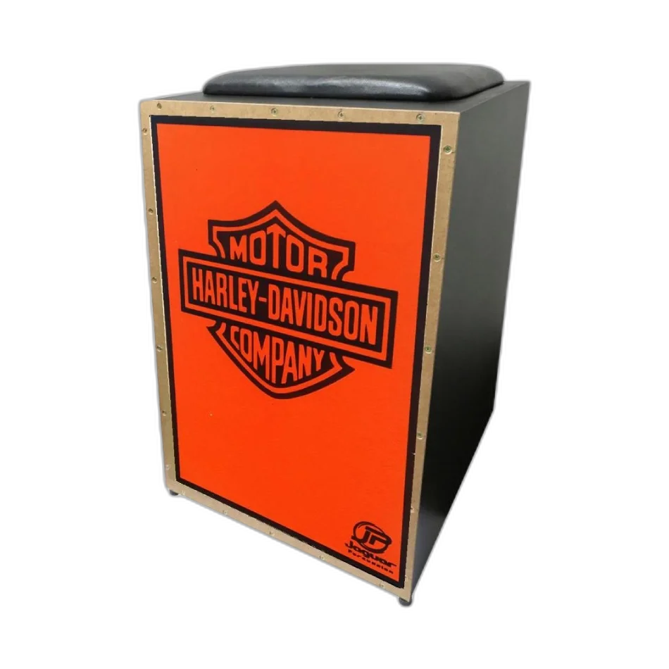 Cajon Acústico Jaguar Linha K2 Harley Davidson Laranja + Capa