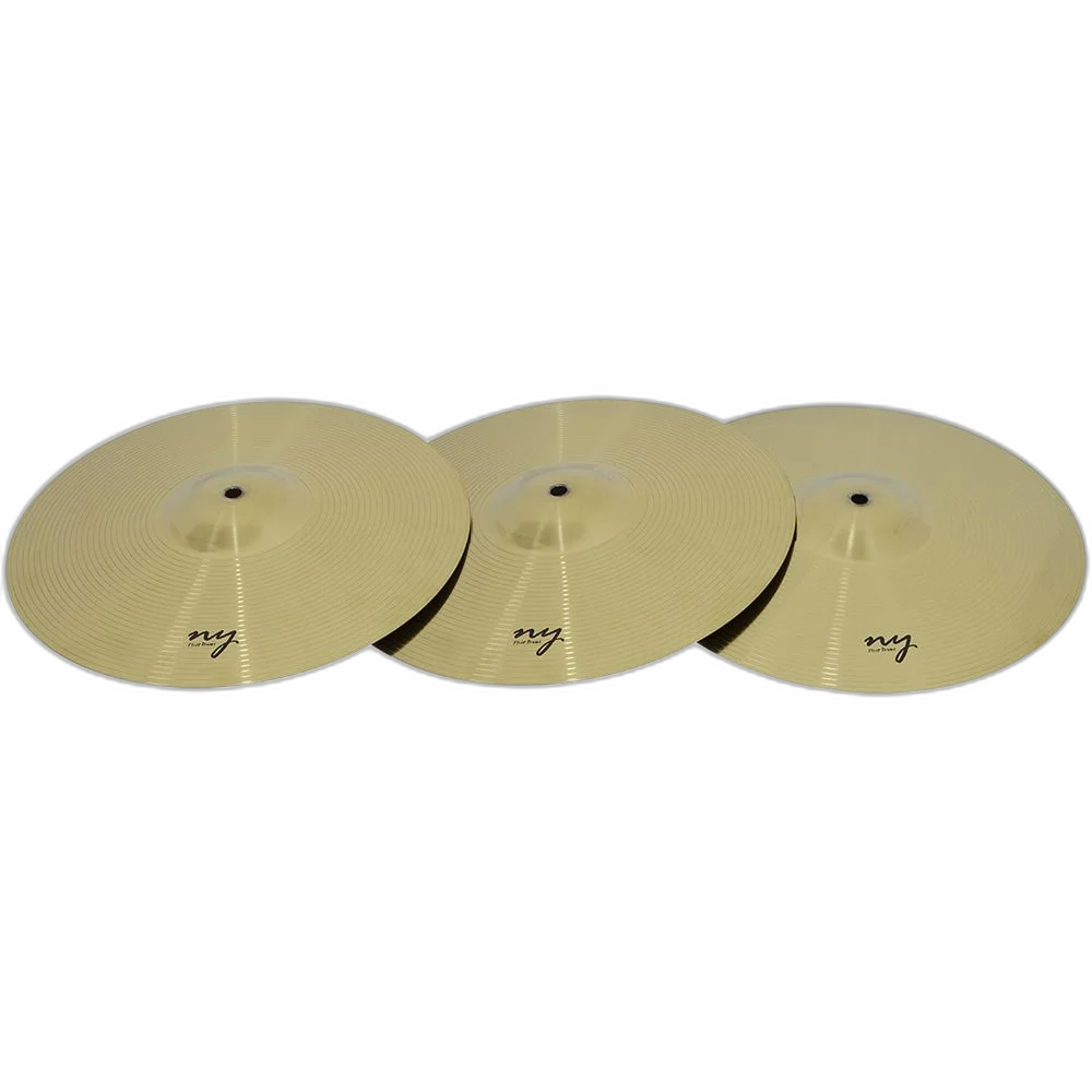 Kit 3 Pratos De Ataque Para Bateria 16" Liga De Aço New York