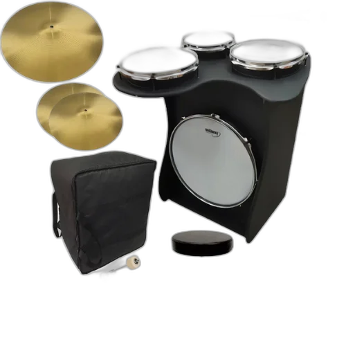 Kit Tajon Cajon Bateria Jaguar Extreme Drum Box 16' Polegadas Preto TJX03