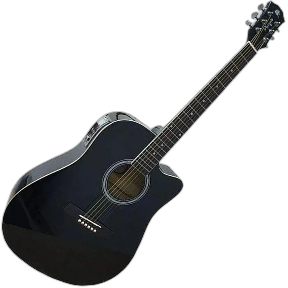 Violao Eletroacústico Aço Folk Marques Va01 EQ BK Preto