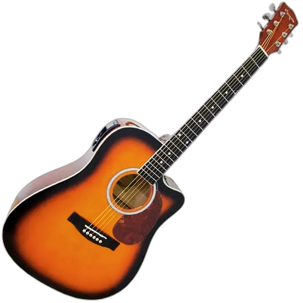 Kit Violao Eletroacústico Aço Folk Marques Va01 EQ SB Sunburst Vx01