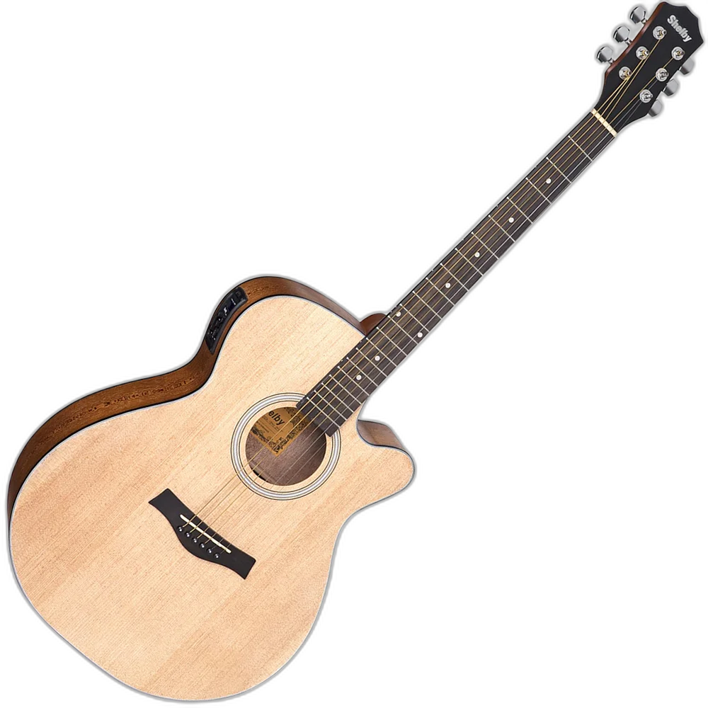 Violão Eletroacústico Shelby Sga194c Stnt Natural Fosco Aço