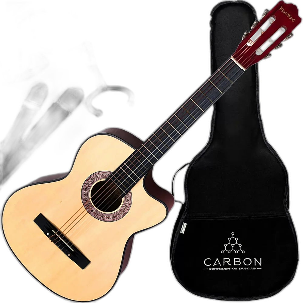 Kit Violão Nylon Austin MAG6N Blackwood 39 com Cutaway Natural Vx04