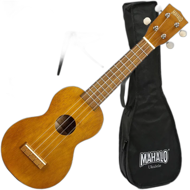 Kit Ukulele Soprano Mahalo Marrom Mk1 TBR Aquila Com Capa