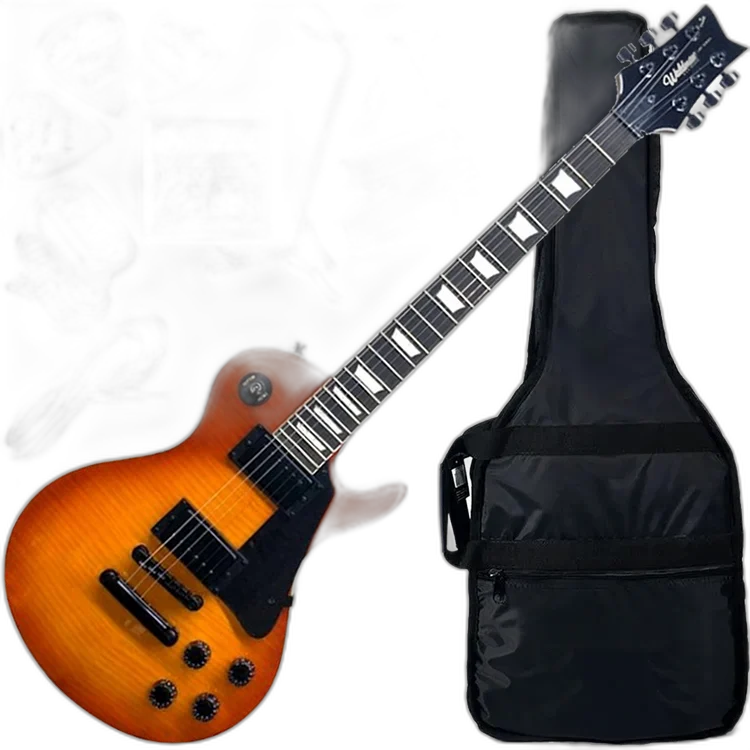 Kit Guitarra Waldman Les Paul GLP-25F HB Honey Burst Gx2