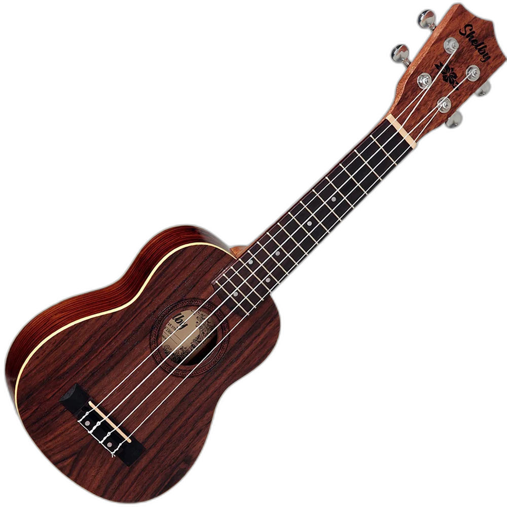 Kit Ukulele Soprano Elétrico Shelby Su21r Jacarandá Acetinado Ux02