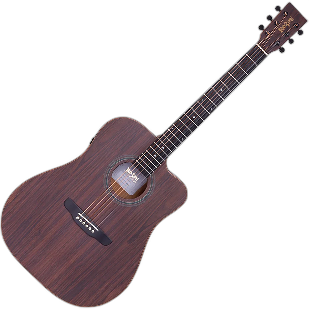 Violão Eletroacústico Rozini Folk 6 Cordas Cutaway Fosco RX315 RE2 F.CT.LP