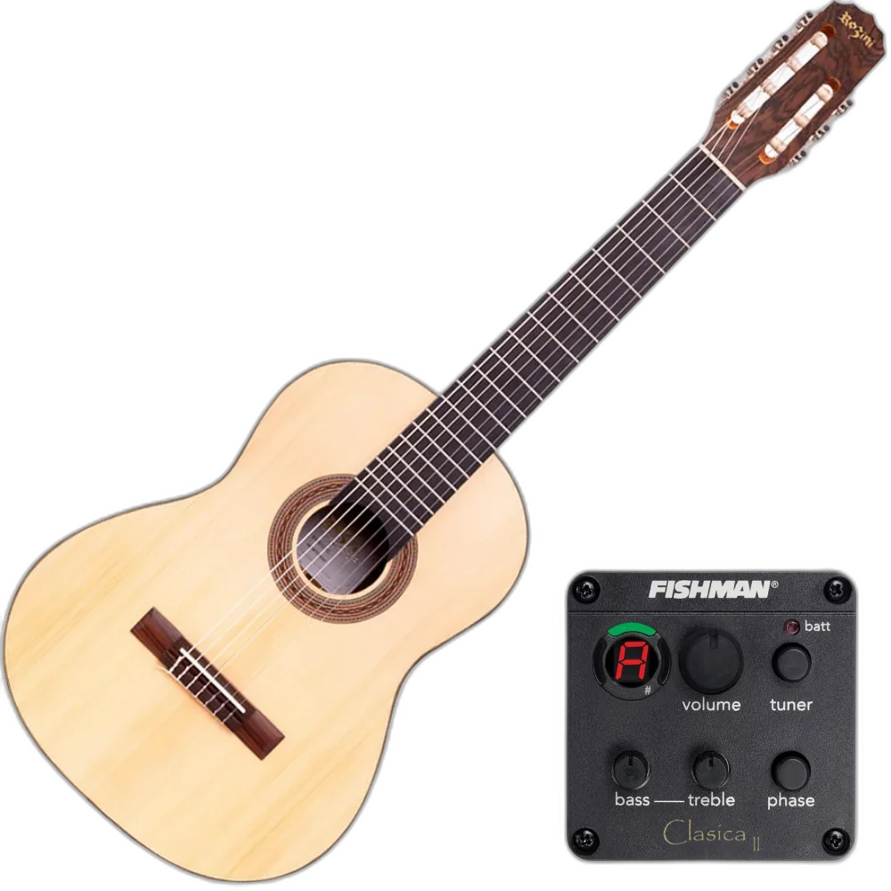 Violão Rozini Studio 7 Cordas Fosco Ativo Fishman Clasica II RX517 FC2.F.LP
