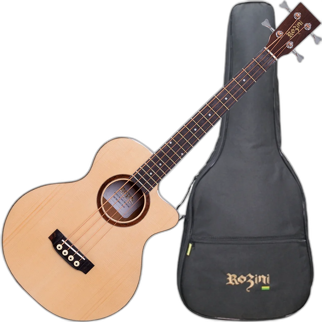 Baixolão Rozini Mini Premium Acústico RBX820 AC.N.LP Natural