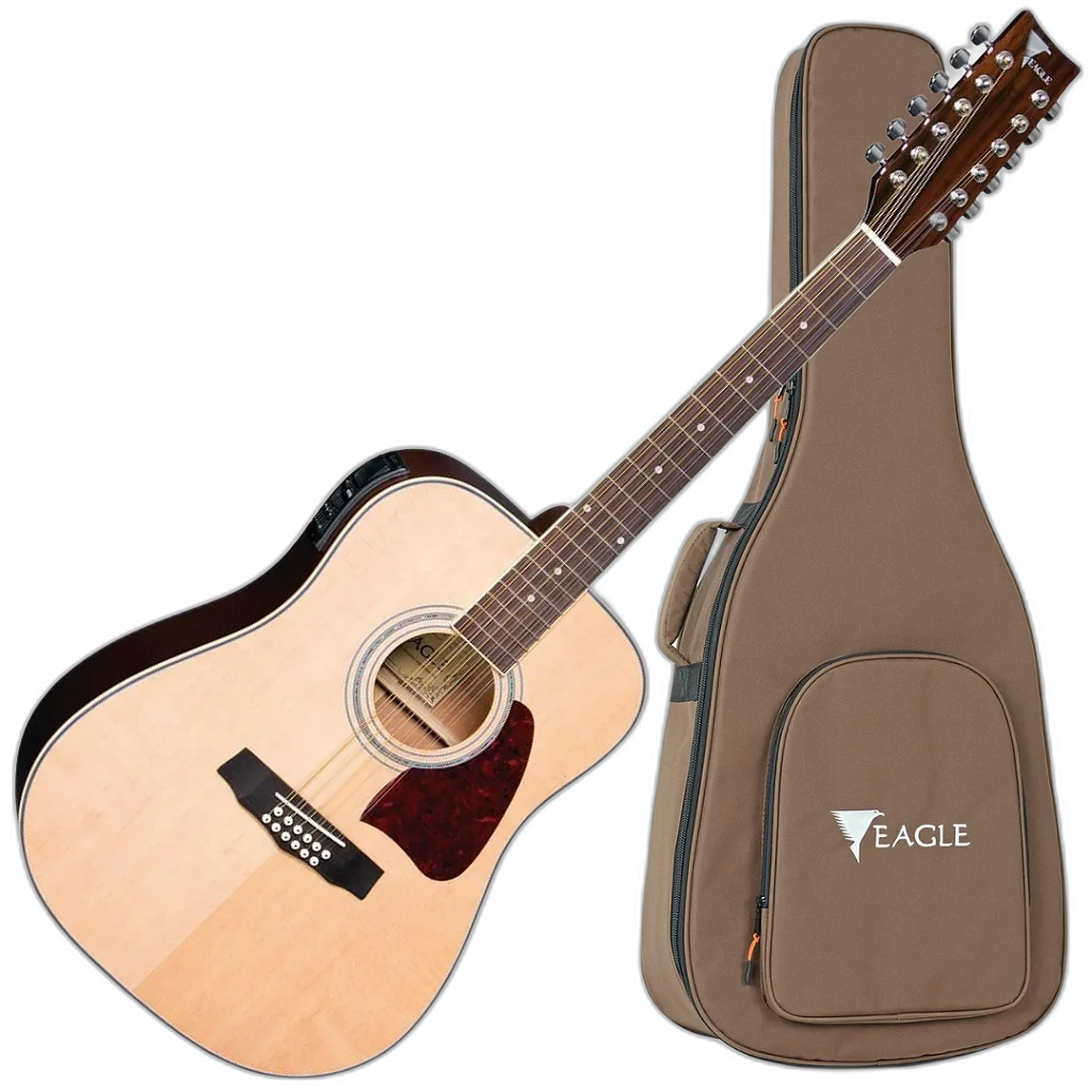 Violão Eletroacústico 12C Eagle CH888 E12 Natural