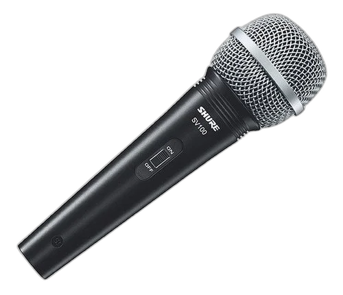 Microfone Profissional Dinâmico C/ Cabo Sv100 Shure Original