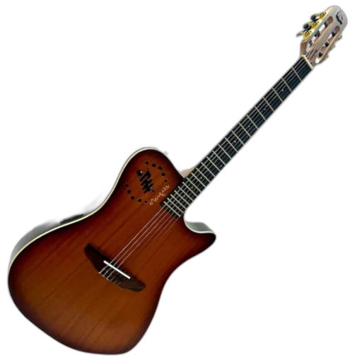 Kit Violão Eletroacústico Marquês VN-12 Flat Nylon Castanho VX01