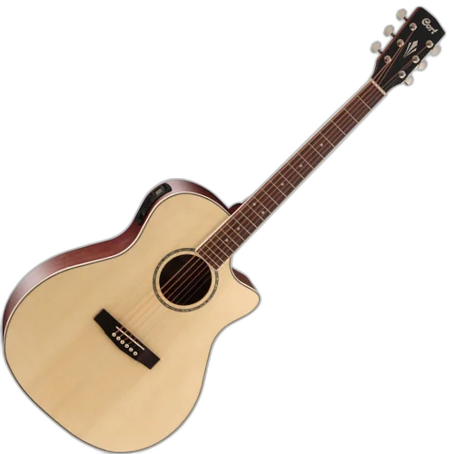 Violão Eletroacústico Cort GA-MEDX Natural GA Aço com Tampo Spruce e CE306T