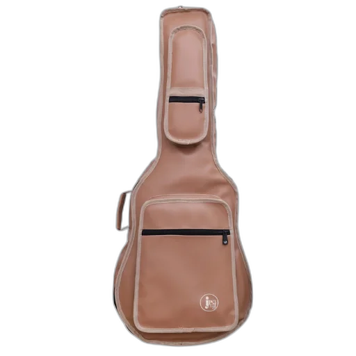 Capa Acolchoada Para Violão Clássico Premium Couro Marfim
