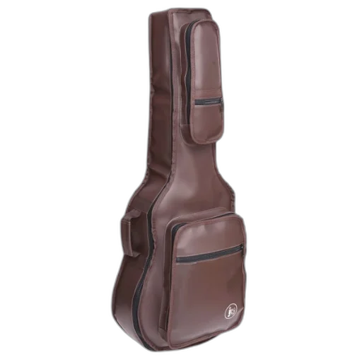 Capa Acolchoada Para Violão Clássico Premium Couro Marrom