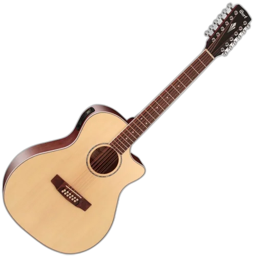 Violão Cort GA MEDX 12 Grand Regal 12 Cordas Open Pore Eletroacústico com Tampo Spruce Corpo Mogno Braço Mogno Escala Laurel 20 Trastes CE306T com EQ e Afinador