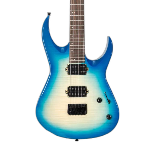 Guitarra Waldman WM320F GRB Green Burst com Captadores HH e Flamed Maple Top