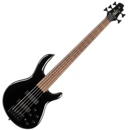 Contrabaixo Cort C5 Deluxe BK Black 5 Cordas com Captadores Bartolini MK-1 e MetalCraft M5.