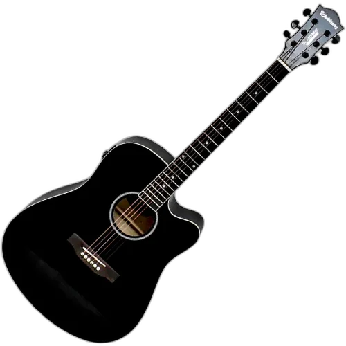 Violão Eletroacústico Waldman DCE 141 BK Folk Aço e Pré-amplificador EQ-3RT