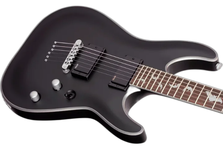 Guitarra Schecter Damien Platinum 6 SBK Satin Black com Captadores