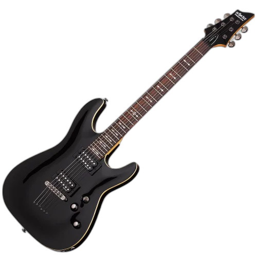 Guitarra Schecter Omen-6 BLK Gloss Black com Diamond Plus e Tune-O-Matic String-Through 2060