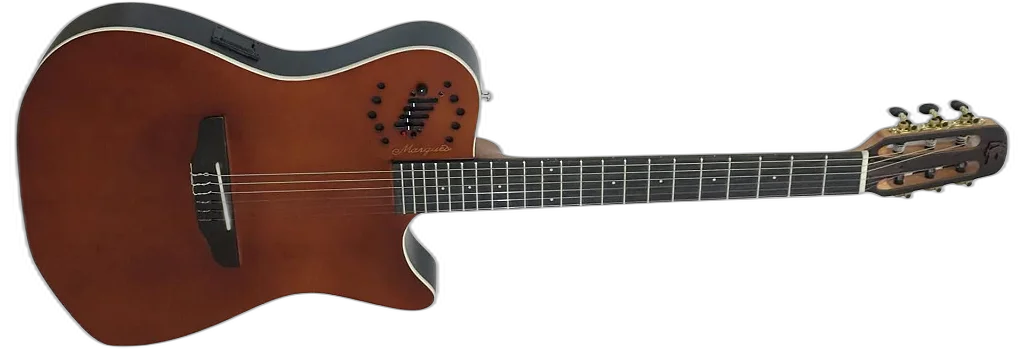 Violão Eletroacústico Marquês VN-12MGBEQ Nylon Clássico Cutaway Mogno Brilhante