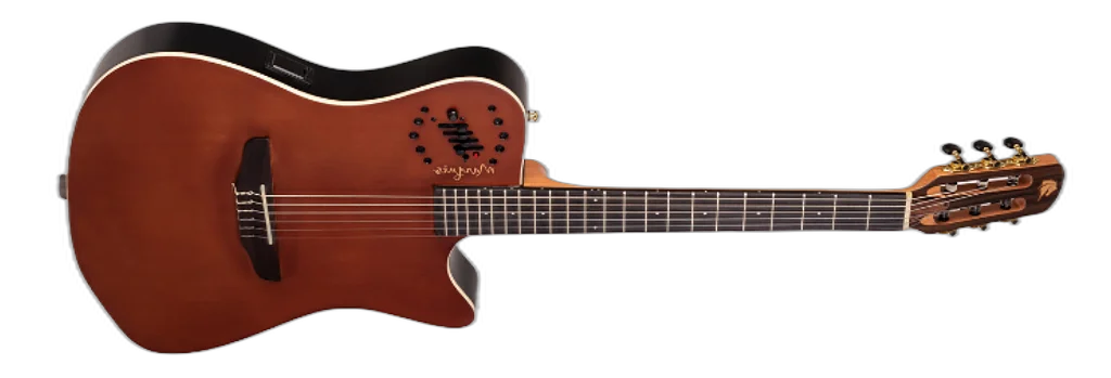 Violão Eletroacústico Marquês VN-12CTSEQ Nylon Clássico Cutaway Cedro Fosco