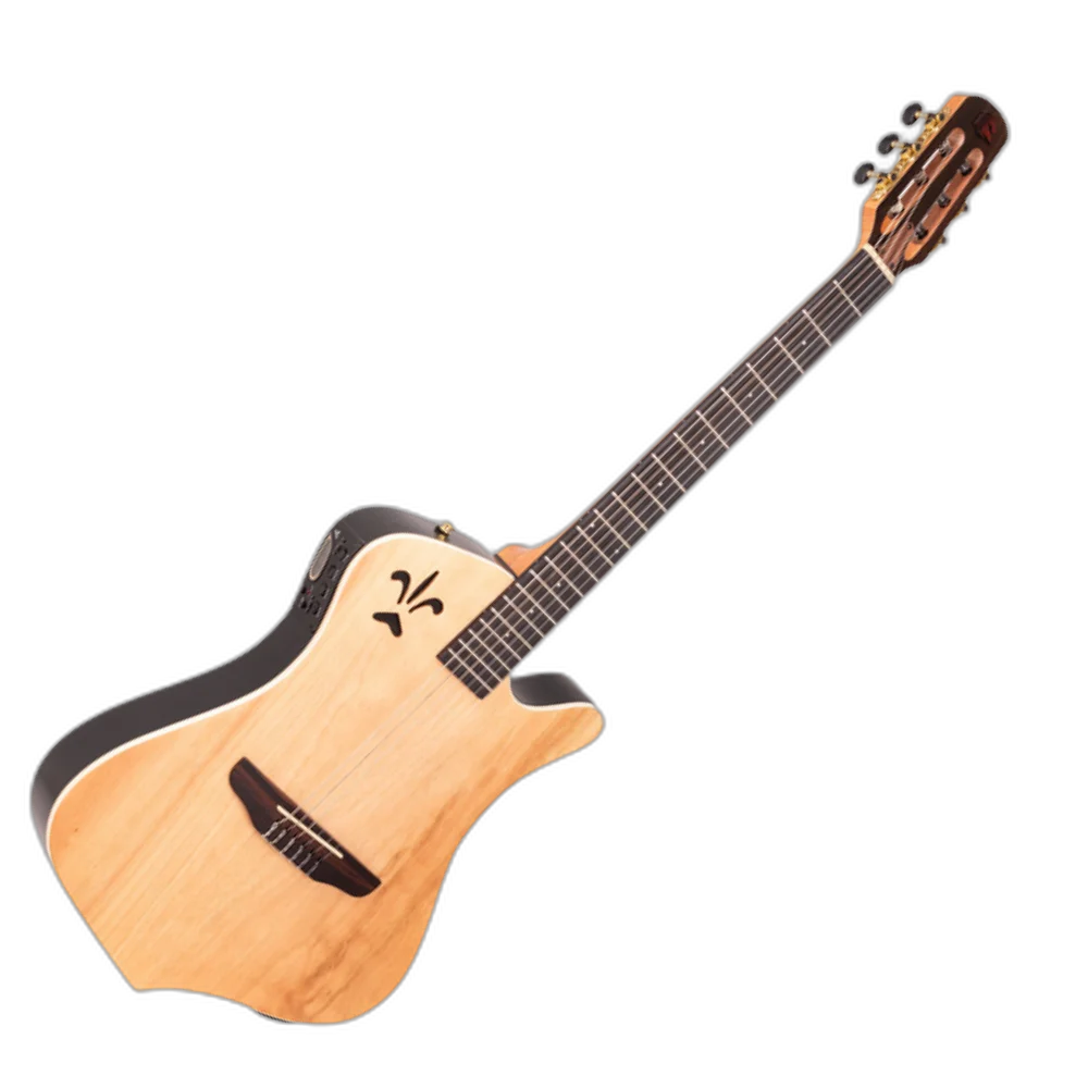 Violão Eletroacústico Marquês VN-10NSEQ Super Flat Nylon com Captação Híbrida Piezo e Mic