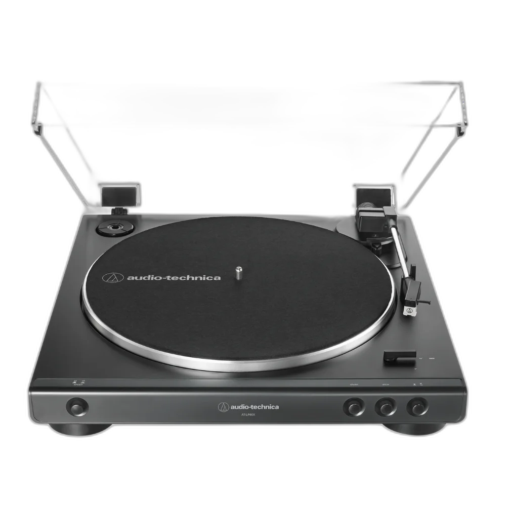Toca-Discos Audio-Technica AT-LP60X-BK-C Automatico Belt-Drive com Pre-amplificador