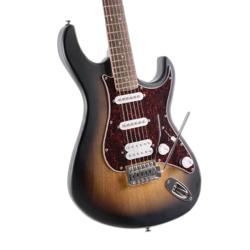 Guitarra Cort G110 OPSB Open Pore Sunburst com Captadores Powersound HSS e Ponte Vintage Tremolo