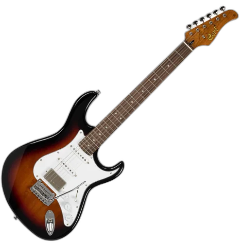 Guitarra Cort G260CS 3TS 3-Tone Sunburst com Captadores Voiced Tone HSS e Braço Roasted Maple
