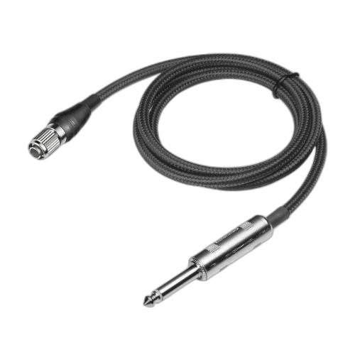 Cabo Instrumento Audio-Technica AT-GcH Pro 1/4" para Transmissores Bodypack cH-Style - Wireless Profissional 0.9m
