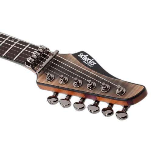 Guitarra Schecter Banshee Mach-6 FR S FOB Fallout Burst com Captadores Lundgren M6, Sustainiac e Ponte Floyd Rose 1411
