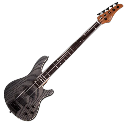 Contrabaixo Schecter CV-5 Standard Charcoal Satin 5 Cordas com Captadores Schecter Diamond J-Bucker e Ponte Schecter Custom String-Thru 3973