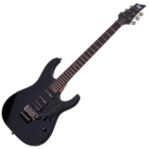 Guitarra Schecter Banshee-6 FR SGR BLK Gloss Black com Captadores Schecter Diamond Plus HH e Ponte Floyd Rose Special 3856