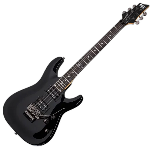 Guitarra Schecter C-1 FR SGR BLK Gloss Black com Captadores Schecter Diamond Plus HH e Ponte Floyd Rose Special 3835