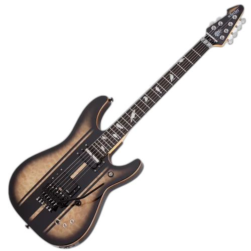 Guitarra Schecter DJ Ashba NATBB Natural Black Burst com Captadores EMG 81 e Sustainiac e Ponte Floyd Rose 1000 Series 356