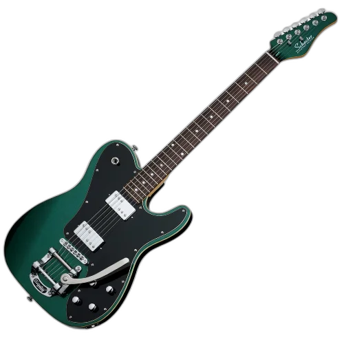 Guitarra Schecter PT Fastback II B DEG Dark Emerald Green com Captadores Schecter USA SuperCharger Mach-6 HH e Ponte Hipshot Hardtail 2210