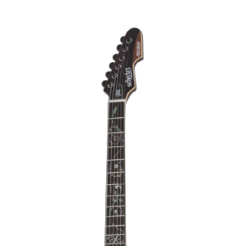 Guitarra Schecter Avenger Exotic ZIR Ziricote com Captadores Schecter USA Pasadena Plus e Pasadena Classic e Ponte TonePros Tune-O-Matic 581