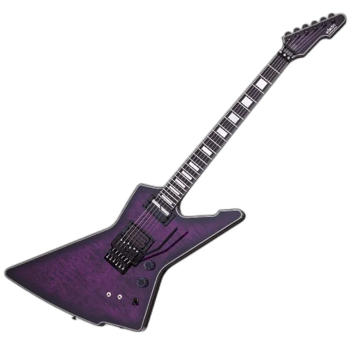 Guitarra Schecter E-1 FR S Special Edition TPB Trans Purple Burst com Captadores Sustainiac e EMG 81 e Ponte Floyd Rose Special 3071
