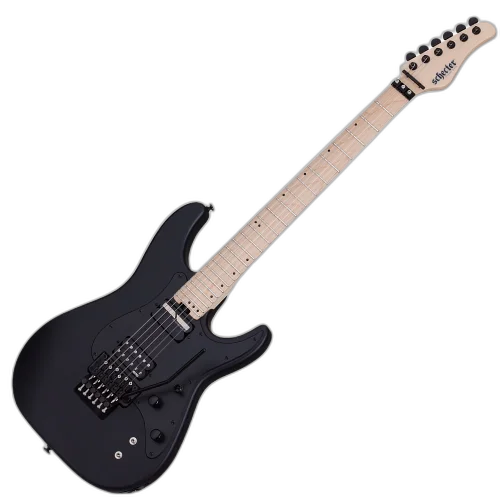Guitarra Schecter Sun Valley Super Shredder FR S SBK Satin Black com Captadores Schecter USA SuperCharger Mach-6 HH e Ponte Hipshot Hardtail 1285