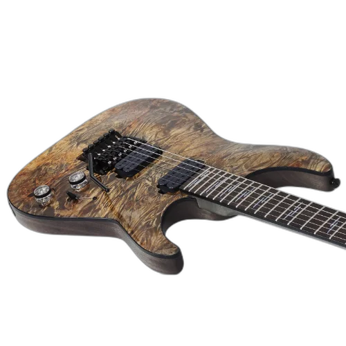 Guitarra Schecter Omen Elite-6 FR CH Charcoal com Captadores Schecter Diamond Heretic HH e Ponte Floyd Rose Special 2454