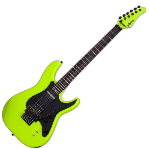 Guitarra Schecter Sun Valley Super Shredder FR-S BGRN Birch Green com Captadores EMG Retro Active Hot 70 e Sustainiac e Ponte Floyd Rose Special Hot Rod Locking Tremolo 1289