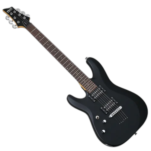 Guitarra Schecter C-6 Deluxe LH SBK Satin Black com Captadores Schecter Diamond Plus HH e Ponte Tune-O-Matic Thru-Body 433